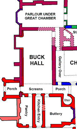 Plan of principle rooms of east range