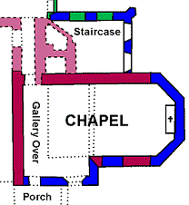 plan of chapel and staircase