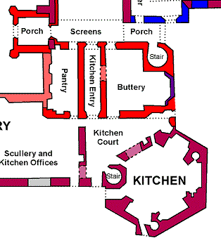 Plan of S E corner and Kitchen Tower
